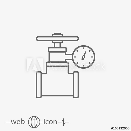 500x500 Gas Pipe Valve And Pressure Meter