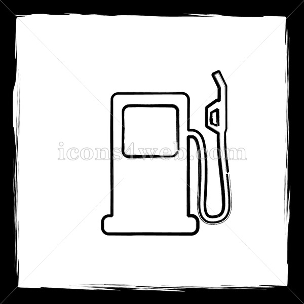 600x600 Gas Pump Sketch Icon