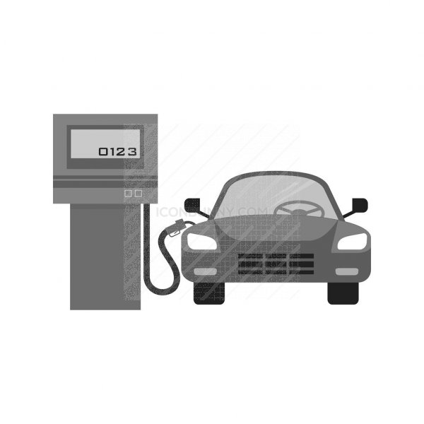 600x600 Petrol Gas Pump Greyscale Icon