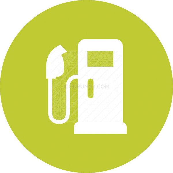 600x600 Gas Stationpetrol Station Flat Round Icon