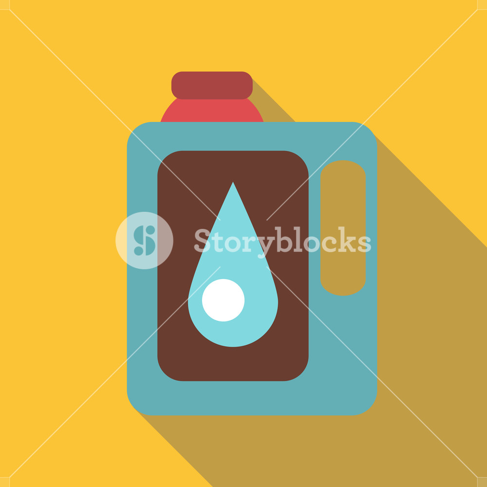 1000x1000 Flask For Gasoline Icon Flat Illustration Of Flask For Gasoline
