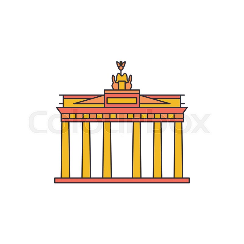 800x800 Brandenburg Gate Icon Cartoon Stock Vector Colourbox