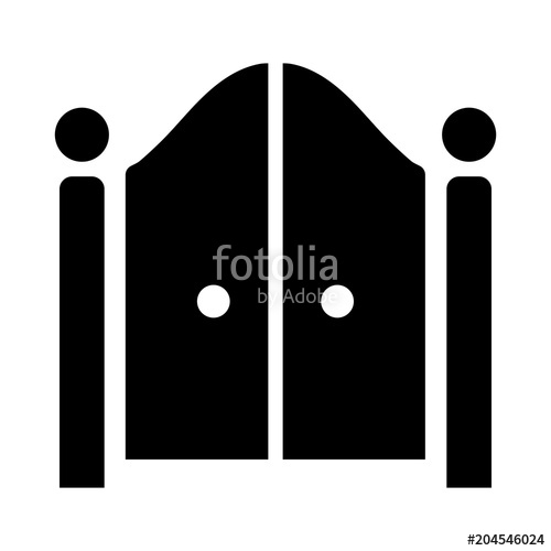 500x500 Minimalist Gate Silhouette