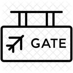 256x256 Airport Gate Icon Of Line Style