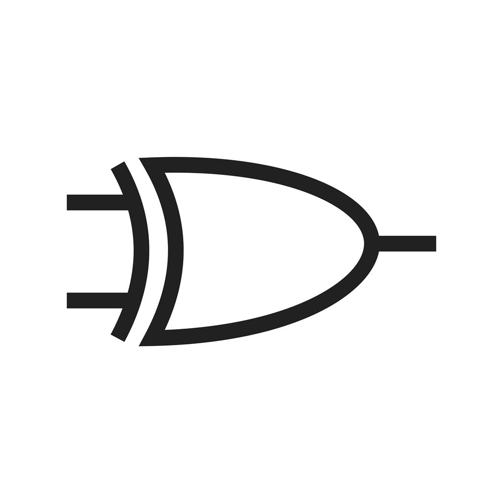 1024x1024 Xor Gate Line Icon