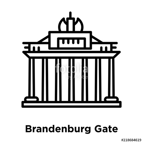 500x500 Brandenburg Gate Icon Isolated On White Background Modern