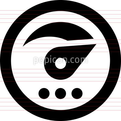 400x400 Dashboard Gauge Vector Icon