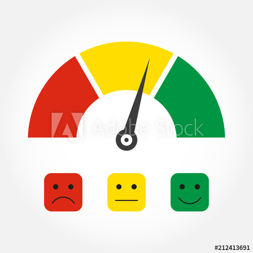 500x500 Emotions Scale Or Gauge Icon Customer Satisfaction Meter Client