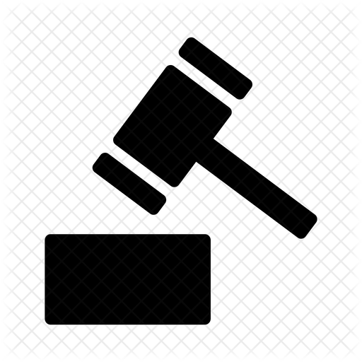 512x512 Gavel Icon Of Glyph Style