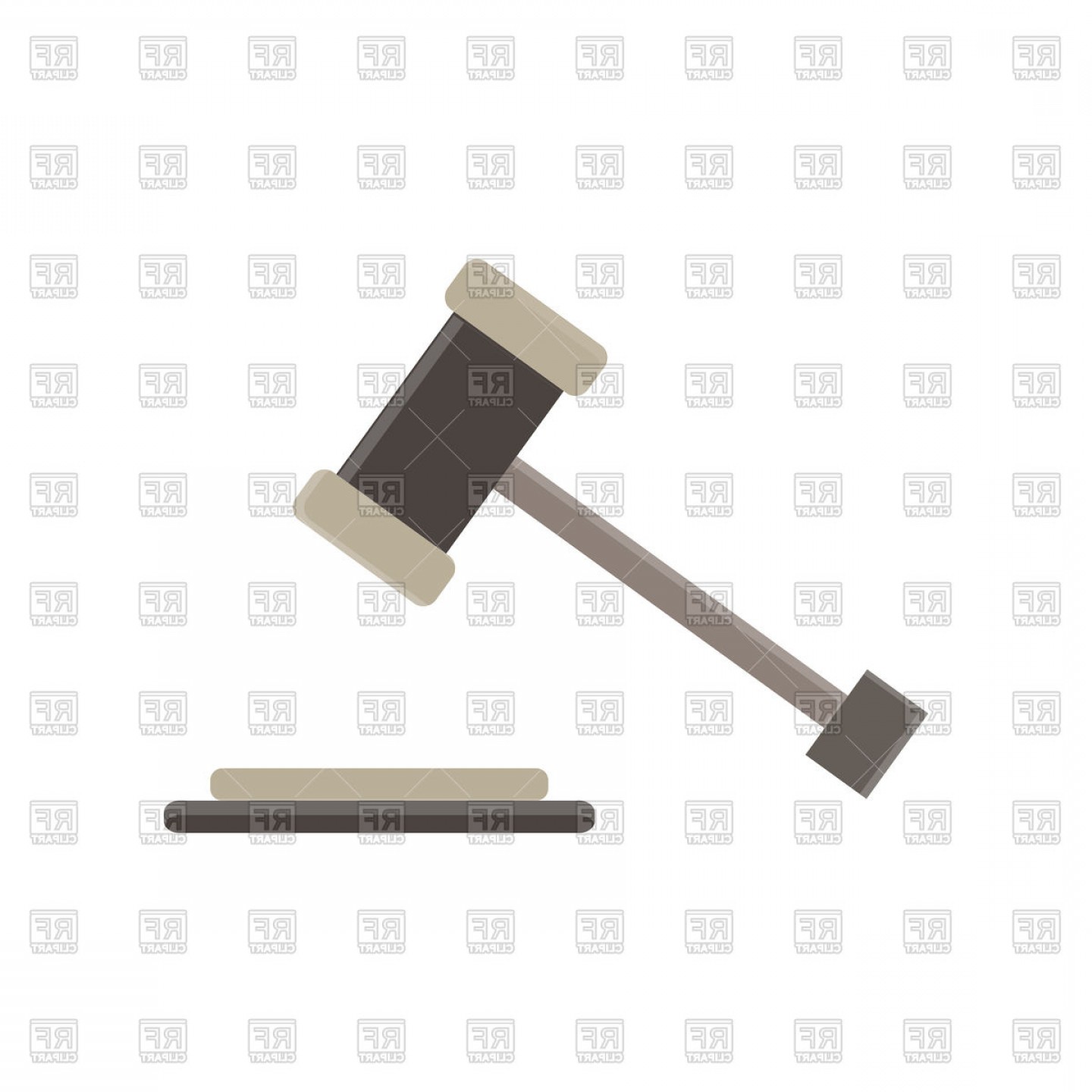 1440x1440 Hammer Judge Gavel Icon Auction Emblem Low Sign Vector Clipart
