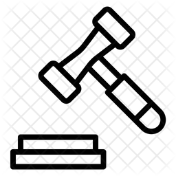 256x256 Judge Gavel Icon Of Line Style
