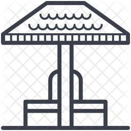 256x256 Garden Gazebo Icon Of Line Style
