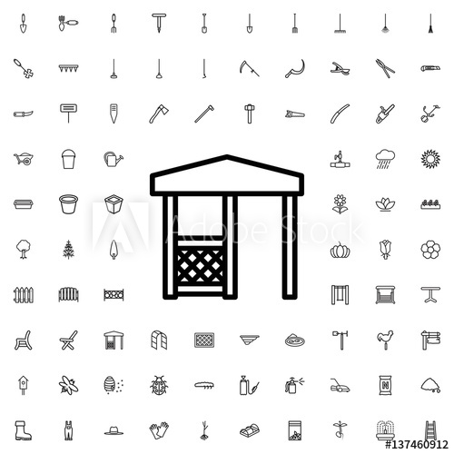 500x500 Gazebo Icon Illustration