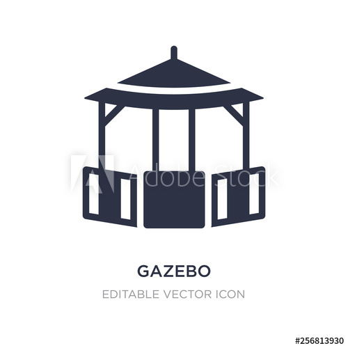 500x500 Gazebo Icon On White Background Simple Element Illustration