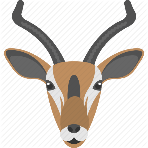 512x512 Brown Gazelle, Gazelle Face, Grassland, Long Horns, Wild Animals Icon