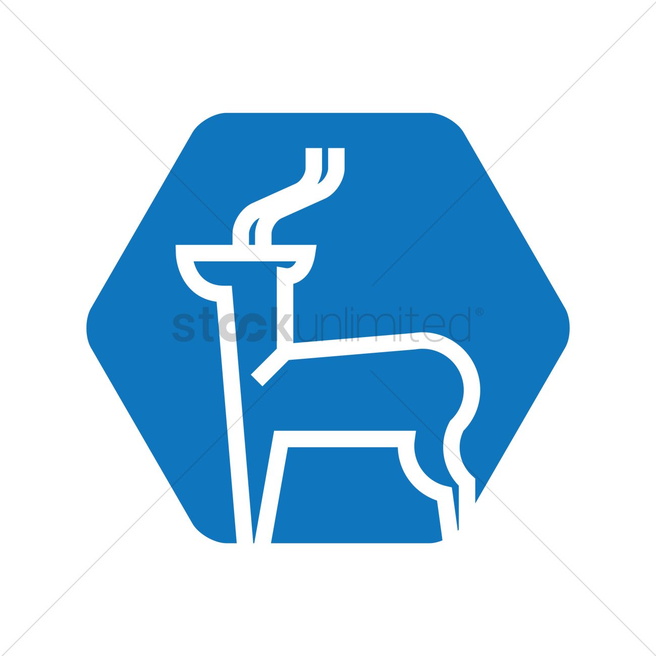 1300x1300 Gazelle Icon Vector Image