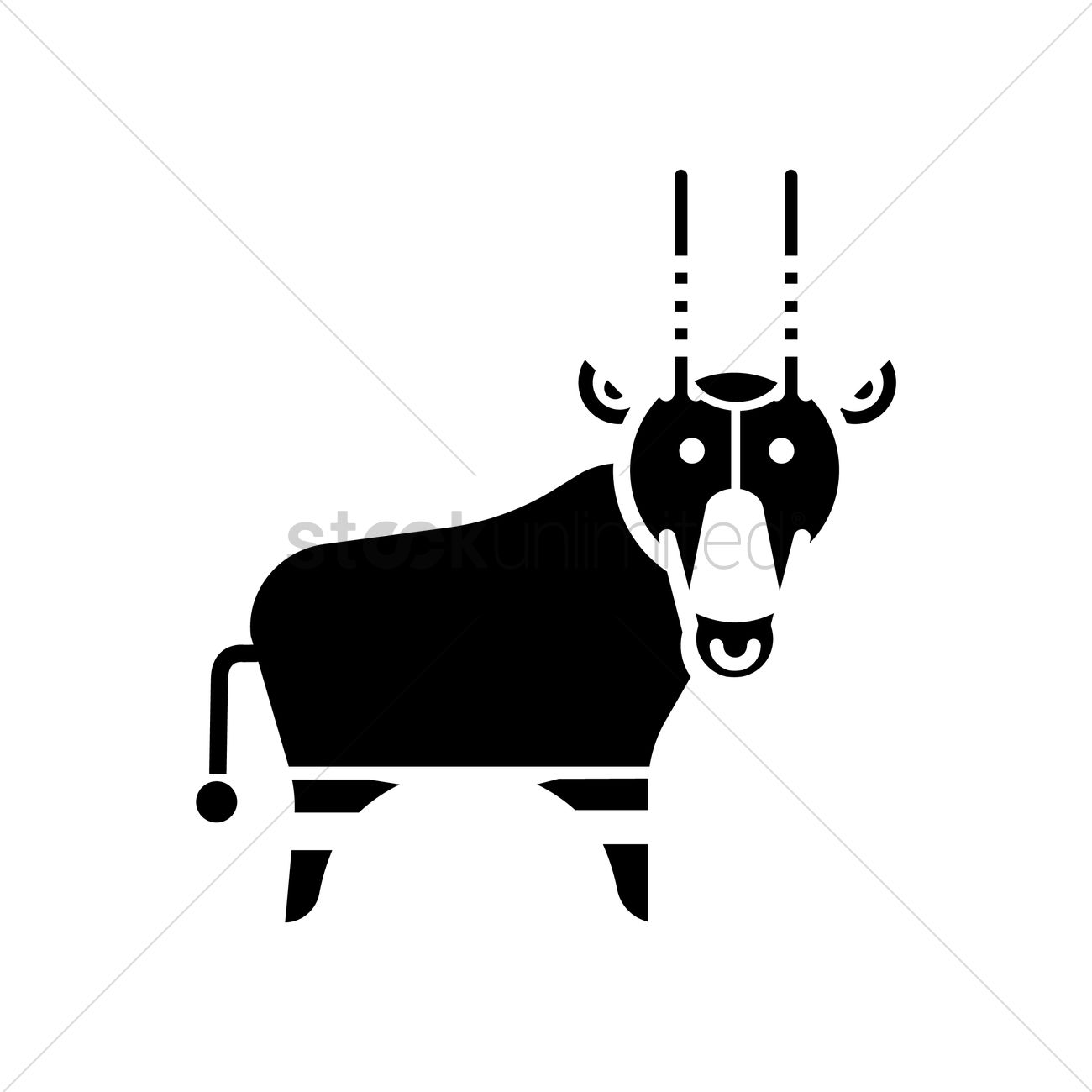 1300x1300 Gazelle Icon Vector Image