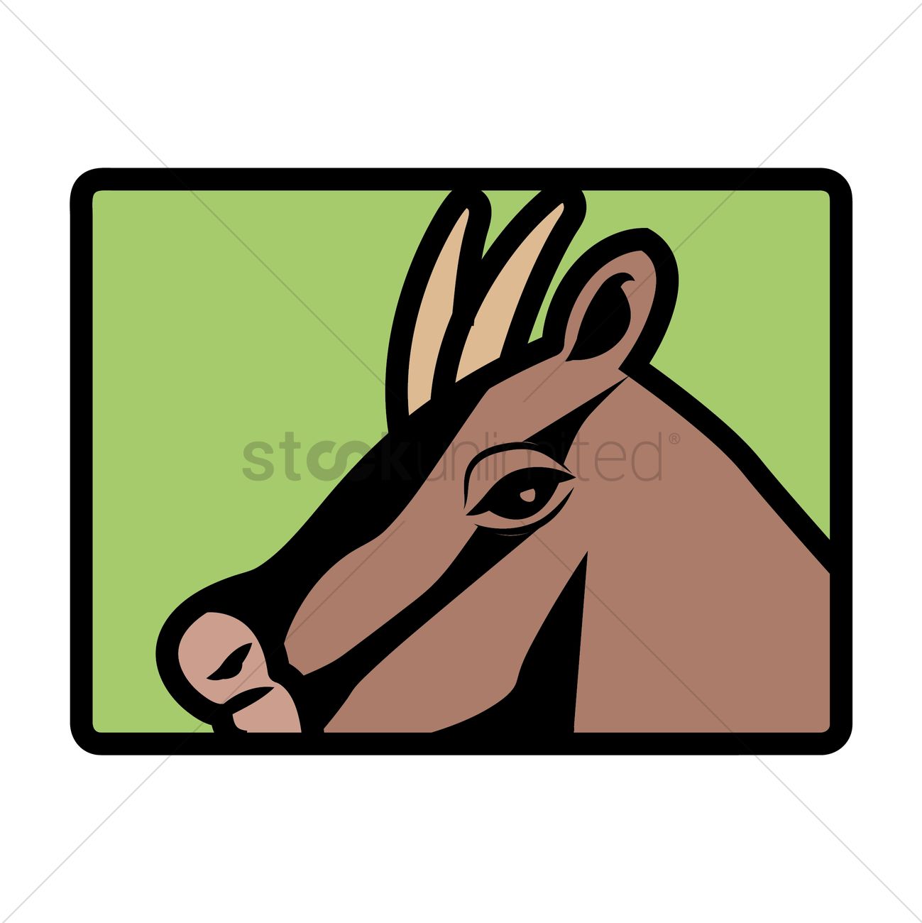 1299x1300 Gazelle Icon Vector Image