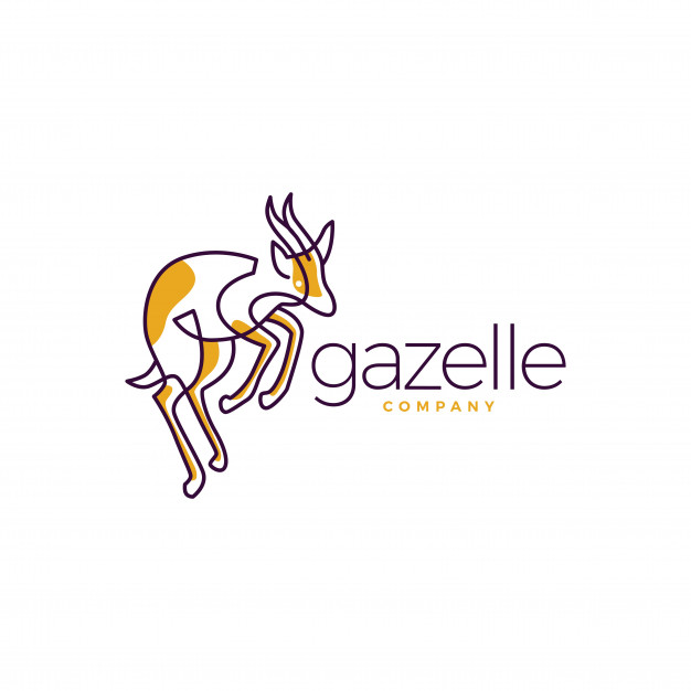 626x626 Gazelle Logo Vector Icon Line Art Outline Vector Premium Download