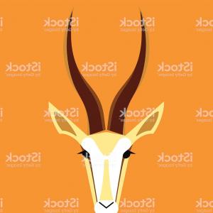 300x300 Photostock Vector Antelope African Wild Animal Head Or Muzzle