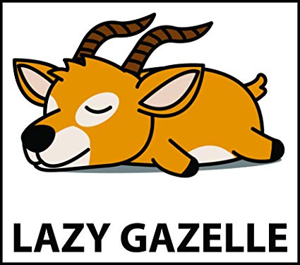 425x375 Cute Simple Sleepy Lazy Gazelle Cartoon Vinyl Sticker