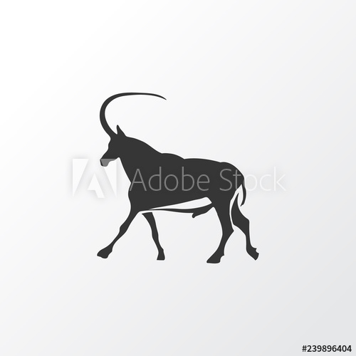 500x500 Antelope Icon Symbol Premium Quality Isolated Gazelle Element