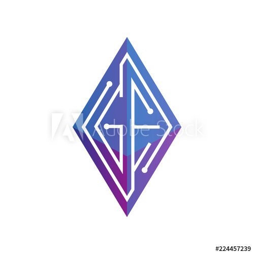 500x500 Ge Initial Letter Block Chain Logo Icon Vector Template Looping