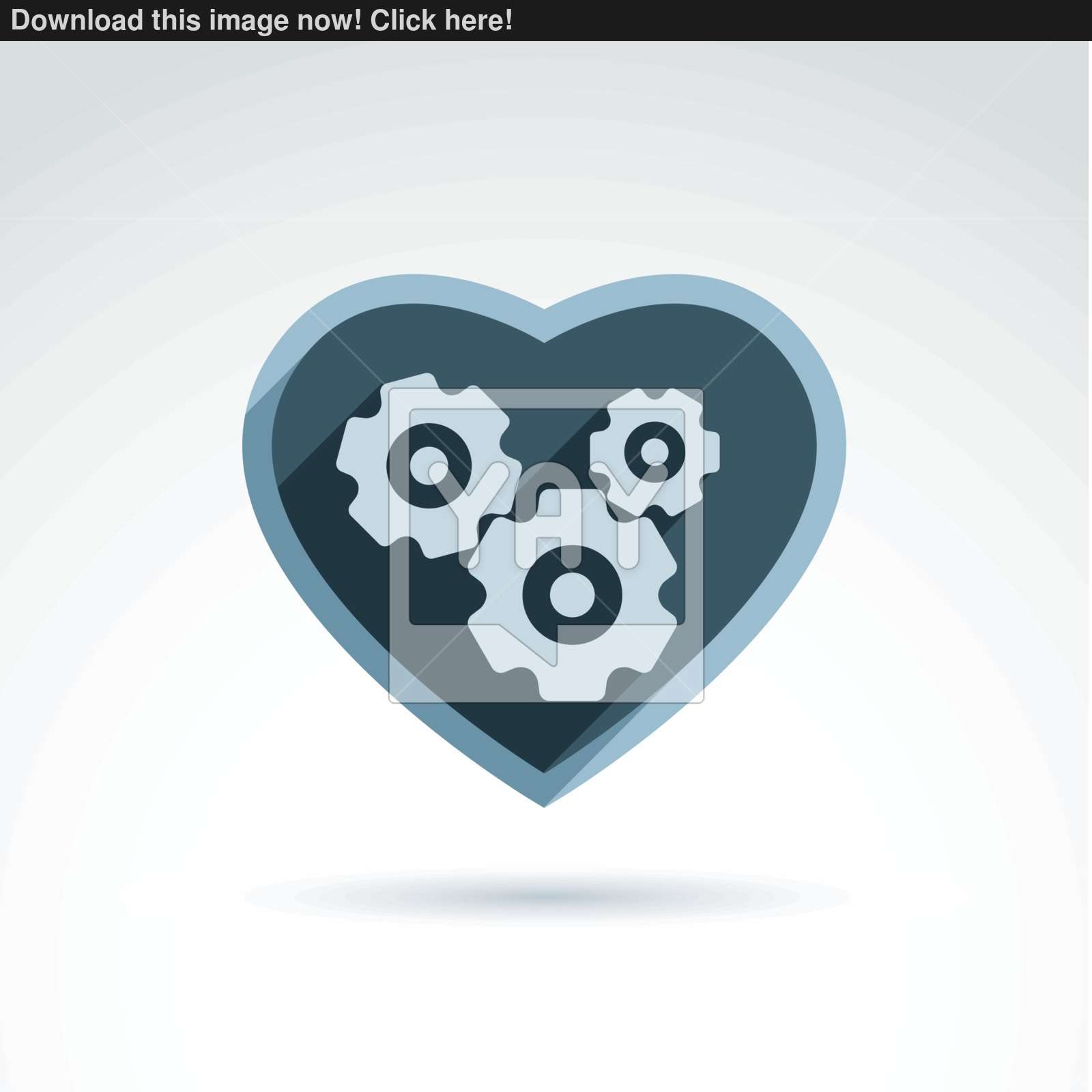 1600x1600 Vector Illustration Of A Mechanical Heart Love Machine Icon Ge