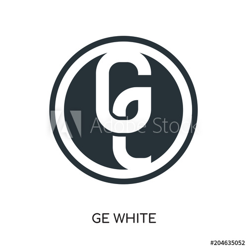 500x500 Ge White Logo Isolated On White Background Colorful Vector Icon