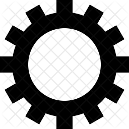 256x256 Gear Icon Of Glyph Style