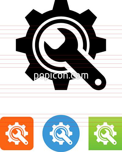 400x499 Wrench And Gear Icon