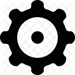 256x256 Gear Icon Of Glyph Style