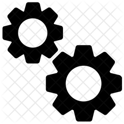 256x256 Gear Icon Of Glyph Style