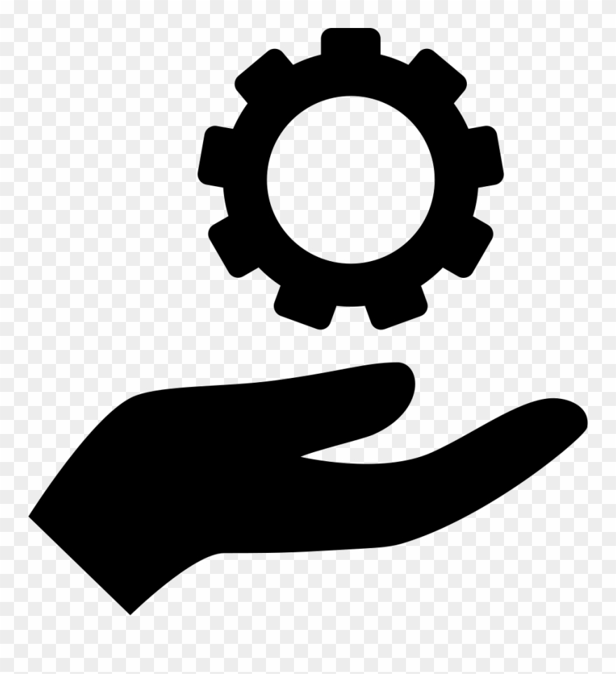 880x963 Hand Holding Up A Gear Png Icon Free Download