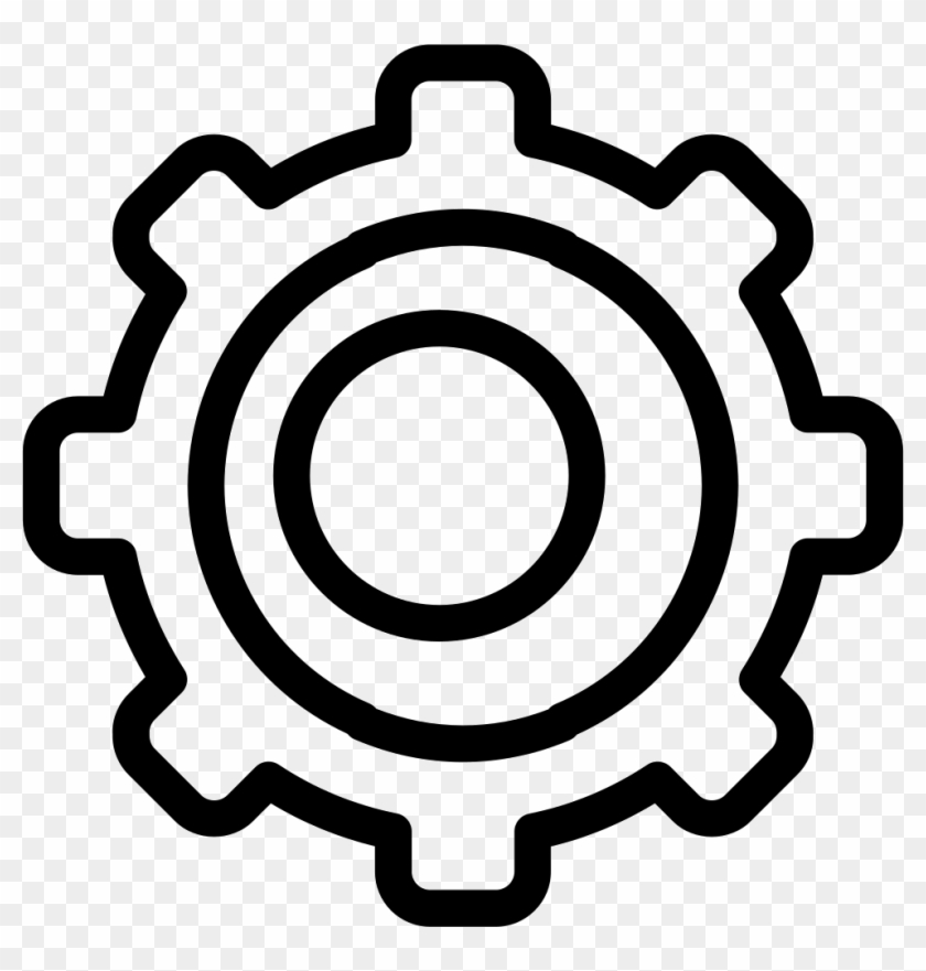 840x881 Settings Gear Symbol Outline In A Circle Png Icon