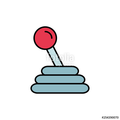 500x500 Gear Shift Flat Vector Icon Sign Symbol Stock Image And Royalty