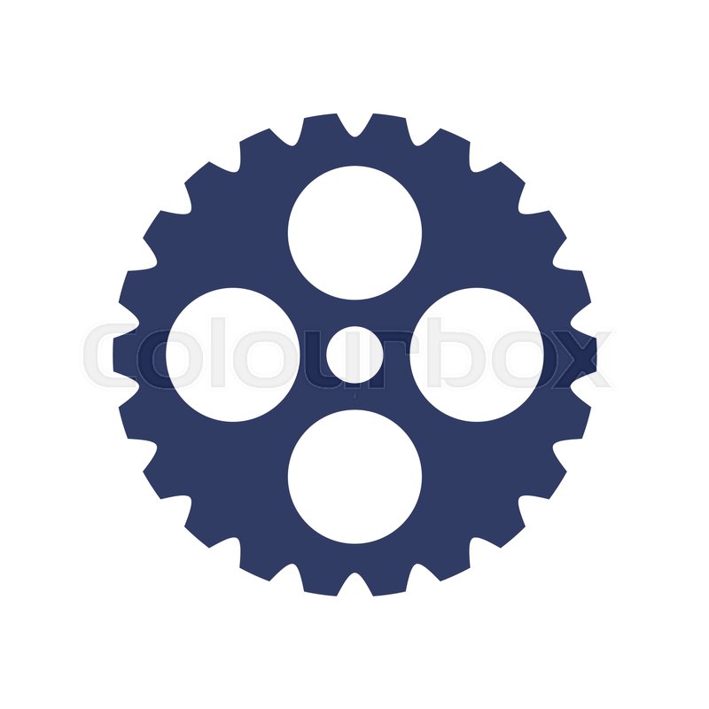 800x800 Dark Blue Silhouette Gear Wheel Icon Stock Vector Colourbox
