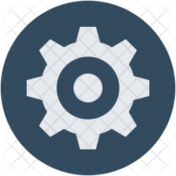 256x256 Gearwheel Icon Of Flat Style