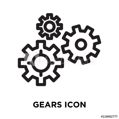 Gears Icon Vector Isolated On White Background, Gears Sign Line 500x500 Gears Icon Vector Isolated On White Background, Gears Sign Line