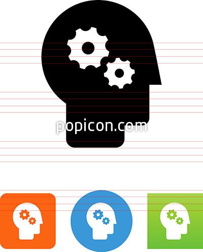 Head With Gears Icon 400x496 Head With Gears Icon