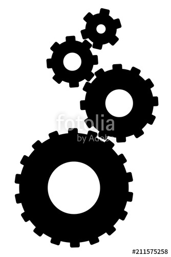 Settings Gears Icon In Modern Flat Style For Web Vector 334x500 Settings Gears Icon In Modern Flat Style For Web Vector