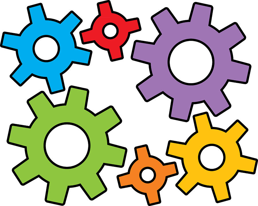 Six Colorful Gears Icon 900x721 Six Colorful Gears Icon