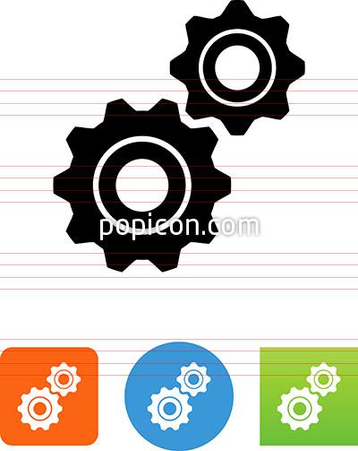 Two Machine Gears Icon 400x503 Two Machine Gears Icon