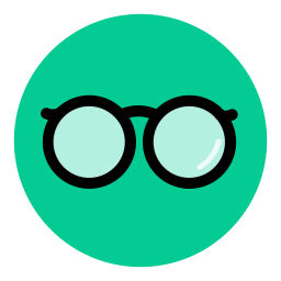 256x256 Geek Icon Of Flat Style