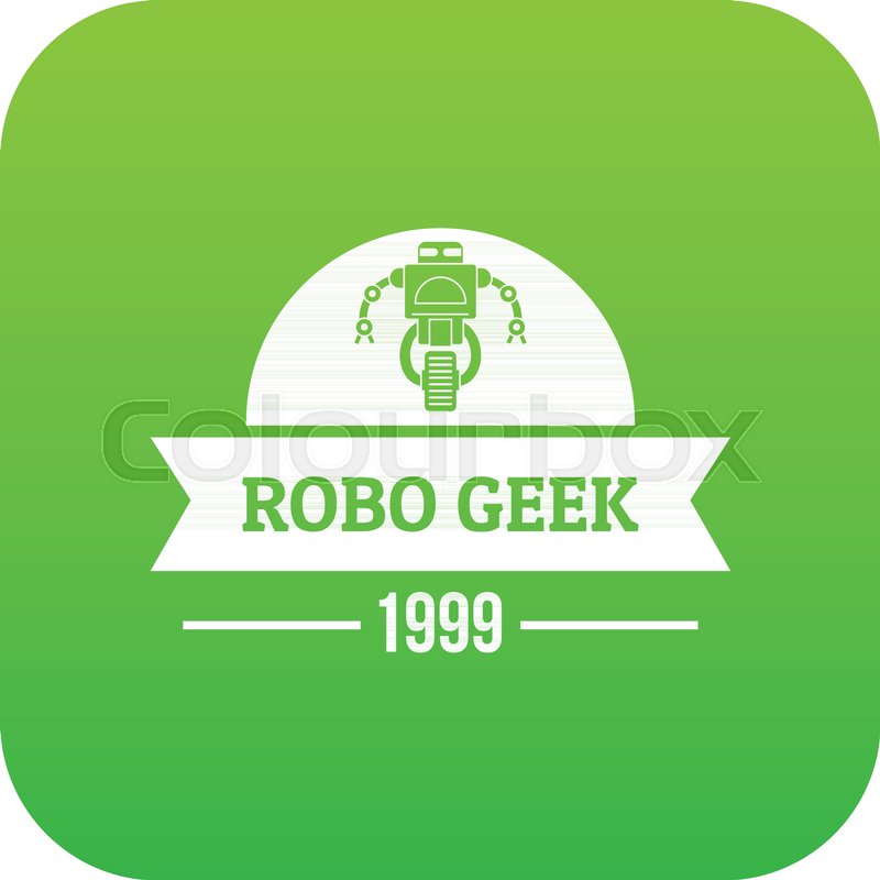 800x800 Robotic Geek Icon Green Vector Stock Vector Colourbox