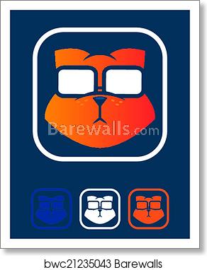 292x382 Cat Geek Icon, Art Print Barewalls Posters Prints