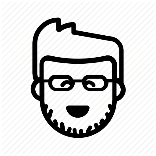 512x512 Coder, Developer, Geek, Glasses, Kawaii, Programmer, Stubble Icon