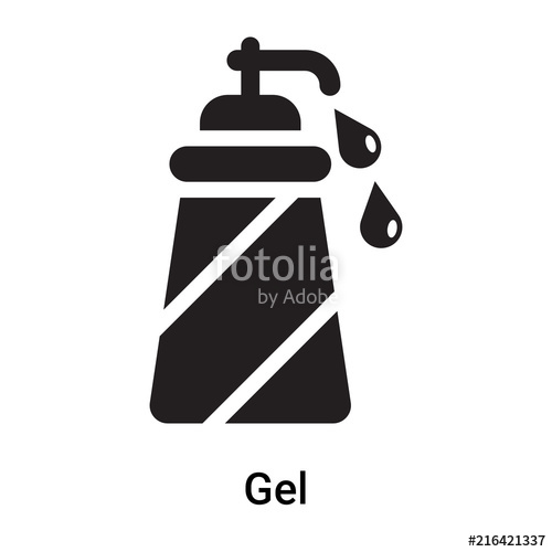 500x500 Gel Icon Vector Sign And Symbol Isolated On White Background, Gel