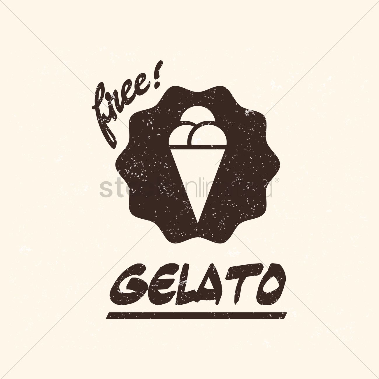 1300x1300 Free Gelato Icon Vector Image