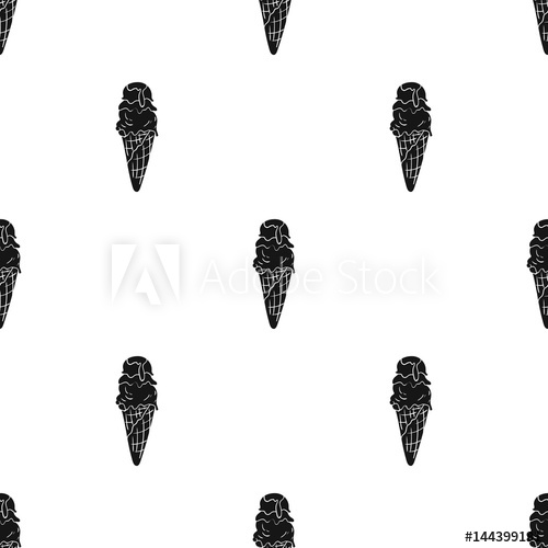 500x500 Italian Gelato Icon In Black Style Isolated On White Background